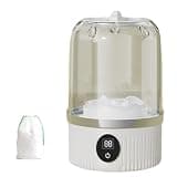 Portable Mini Washing Machine for Travel - Waterproof, Rechargeable & Touch Operation, 3000mAh Battery, Wireless Design, Washing Machine for Bras/Underwear/Socks, Compact Laundry Solution (White)