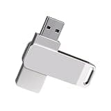128GB USB 3.0 Flash Drive, High Speed Rotating Metal Thumb Drive for PC