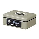 Plus 12-859 Portable Safe, Small, W 7.8 x D 6.5 x 3.1 inches (197 x 164 x 80 mm), L Gray