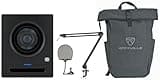 Presonus Eris Pro 4 Bundle: 4-inch 80W Coaxial 2-Way Powered Studio Monitor Speaker, 512-BBA 31 in Adjustable Mic Boom Arm, 512-POP Metal Pop Filter, RPAK Charcoal Backpack, 4-Items