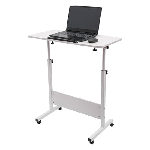 Deturprostore 16 * 31in Adjustable Height Standing Desk, Portable Laptop Desk White