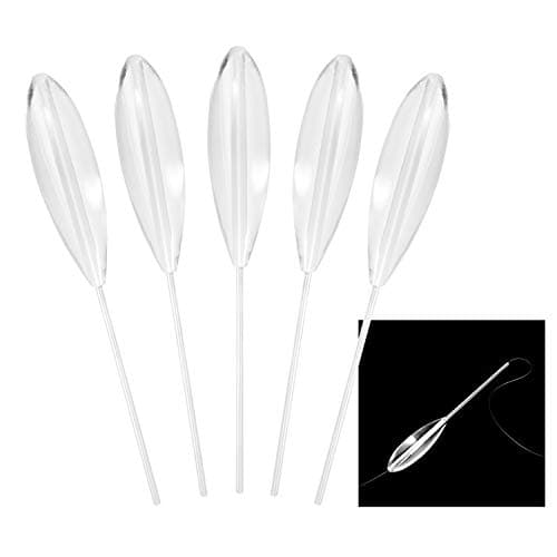HUIOP Casting Bobbers, 5pcs Clear Plastic Casting Bobbers Bombarda Sinking Fly Fishing Spinning Floats 5g/10g/15g/20g