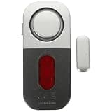 Kisangel White Abs Door and Window Security Alarm with 125db Anti-Theft Sound for Homes and Apartments, Magnetic Sensor for Enhanced Safety Random Color