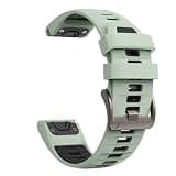 FVBBVCKAA 20 22 26MM Silicone WatchBand Strap Fit For Garmin Fenix 8 E 7 7X 6X 6 Pro 5 5X Plus Epix Enduro 3 WristStrap QuickFit Release Bracelet(Mint green,20mm)