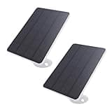 Jelquix 2Pcs Panel for Camera, Solar Panels for Security Camera, Charger for Battery Doorbell with 360° Rotatable Wall Mount Bracket, IP65