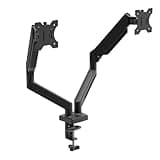 Dual Monitor Stand Full Adjustable Grommet Mounting Base Expandable Display Bracket for 13 to 32 Inch Computer Screens(Black Monitor Mount)