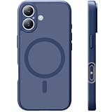 TAURI for iPhone 17 Case, Compatible with MagSafe, (Full Camera Protection) Camera Control Cover Solid-Color Matte Magnetic Phone Case for iPhone 17 - Blue