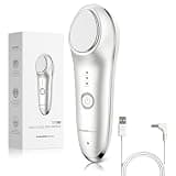 Hot Cold Sonic Facial Massager, 42°C Heating & 6°C Cooling Skin Device with Vibration, Rechargeable Auto Shut Off Face Massage Tool with Stainless Steel Head for Daily Home Skincare