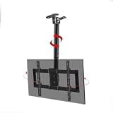 UIYTJRT Adjustable Ceiling TV Mount Bracket - Ceiling TV Mount, LCD TV 360 Degree Rotating Frame Stand, Fits 37-85inch TVs, Max 600x400mm, with Loading 176 Lbs,
