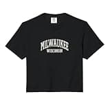 Milwaukee WisconsinVintage Sports Retro OS1 Design Comfort Colors Crop Top