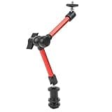 Omquot 11 Inch Universal Durable Metal Magic Arm for Camera, LCD Monitor, Light for Video Recording (11 Inch Red)