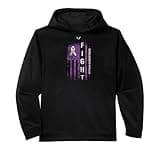 US Flag Testicular Cancer Awareness Design For Men Women Performance Hoodie