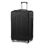 Karl home 28 Inch Check-in Luggage with Spinner Wheels, ABS Hardshell Checked Suitcase with TSA Lock, Durable Large Suitcase Rolling Luggage for Men Women, Black