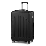 Karl home 28 Inch Check-in Luggage with Spinner Wheels, ABS Hardshell Checked Suitcase with TSA Lock, Durable Large Suitcase Rolling Luggage for Men Women, Black