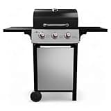 GasOne GP-1030S One 3 Burner Stainless Steel– Outdoor Cabinet Style with Wheels-High-Temperature Paint Coating Gas BBQ Grill – Elegant and Luxurious Design, Black