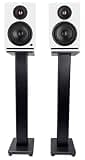 Rockville APM6W v2 Bundle: 6.5 in 400W Peak / 100W RMS Active Powered Studio Monitor Speakers, Pair RHTSB 36 in Bookshelf Speaker Stands, USB, Bluetooth 5.3, 2-Items