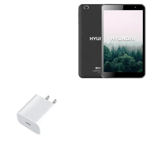 BoxWave Charger Compatible with Hyundai HyTab Plus (8 in) - PD GAN miniCube (30W), 30W Tiny PD GAN Type-C Wall Charger - Winter White