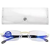 FREEZE2TRIM Clarity Blue Glasses for Women and Men Clarity Blue Light Glasses For Reading Eye Strain from Screen Computer Gaming Eye Glasses with Clear Frame & Travel Case