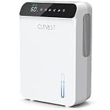 CLEVAST Dehumidifiers with Drain Hose 68oz Water Tank Smart Humidity Control, Auto Shut Off, Quiet Small Dehumidifiers for Bathroom, Bedroom, Basement