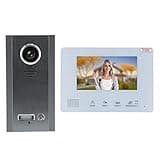 OPPWONG Video Intercom System 7 Inch Indoor Monitor 2 Wire Bus System with White Light LED Night and Weatherproof Camera for Apartment Home Office Building (1 Household (SY828NMJAEND1))