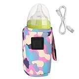 Bottle Warmer Bag - Three-speed Temperature Adjustable USB Travel Milk Heat Keeper,Travel Temperature Control Breast Milk Heating Pouch for Outside Walk Shopping Travelling