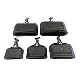 Jiayouy 5Pcs Percussion Jam Block Set Plastic Black Musical Percussion Blocks Latin Drum Instrument for Jazz Drum Kit, Includes 8.58inch, 7.87inch, 6.54inch, 6.06inch, 5.9inch