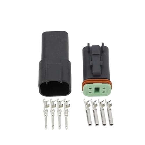 SSXLSMYXGS Black 10 Sets 4 Pin DJ3041Y-1.6-11/21 Connectors, DT04-4P/DT06-4S Automobile Waterproof Connector SSXLSMYXGS