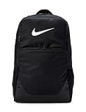 Nike Brasilia Backpack (X-Large), Black/Black/White, MISC
