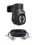 Anlapus 4K 8MP TVI CCTV Home Surveillance Dome PT Camera, Wired Add-on Camera with 360° pan and 140° tilt, 80ft IR Night Vision, IP66 Weatherproof, Included 60ft 4K BNC Video Power Cable