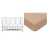 Comfy Cubs Baby Crib and Muslin Cotton Fitted Crib Sheet Bundled