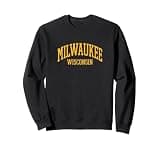 Milwaukee Wisconsin Vintage Sports Retro OS1 Gold Design Sweatshirt