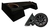 American Sound Connection Compatible with 2019-2025 Dodge Ram Crew Cab 43CVR122 Dual 12" Loaded Sub Box Enclosure Bundle
