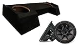 American Sound Connection Compatible with 2019-2025 Dodge Ram Crew Cab 43CVR124 Dual 12" Loaded Sub Box Enclosure Bundle