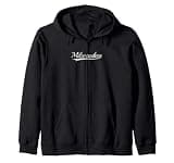 Milwaukee Vintage Inspired Throwback Varsity Classic Design Zip Hoodie