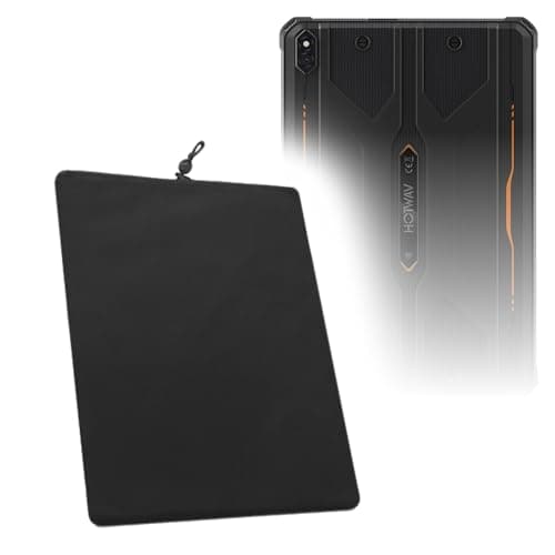 BoxWave Case Compatible with Hotwav R8 Android Tablet (10.1 in) - Velvet Pouch, Soft Velour Fabric Bag Sleeve with Drawstring - Jet Black