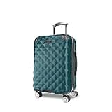Kenneth Cole REACTION Diamond Tower Collection Lightweight Hardside Expandable 8-Wheel Spinner Travel Luggage, Deep Teal, 20-Inch Checked