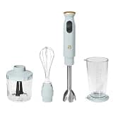 LUGBAR Beautiful 2-Speed Immersion Blender with Chopper & Measuring Cup Drew Barrymore (Hydrangea)