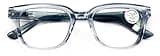 V.W.E. Translucent Progressive Reading Glasses - No Line or Bubble - Clear Zero Power on Top Reader CR13 (Ice Blue, 2.00, x)