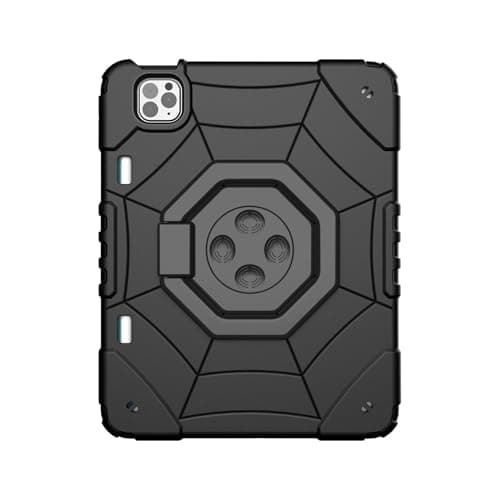 GUHBDXND Case for iPad Air 11-inch M3/M2 (2025/2024),iPad Air 5th / 4th Generation (2022/2020), with Adjustable Shoulder Strap/Built-in Multi-Angle Stand/Pen Slot. (Black Black)