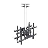 TV Stand Double Sided Ceiling TV Mount Bracket, Tilt and Swivel TV Mount for 32-60 Inch TVs, Holds 2 Back to Back TVs