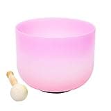 XHPBCG Singing Bowls Meditation Set Crystal Quartz Singing Bowl with Mallet and O-Ring for Chakra Healing and Mindfulness,F Tones,6 Inch