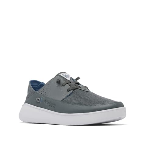 Columbia Mens PFG Boatside Relaxed Non Slip Boat Shoe, Grill/Mountain, 10