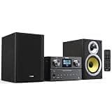 Philips Bluetooth & WiFi Stereo System for Home with CD Player, Spotify, Internet Radio, FM Radio, MP3 Playback, Crisp Highs and Rich Bass 100W, Remote Control Included