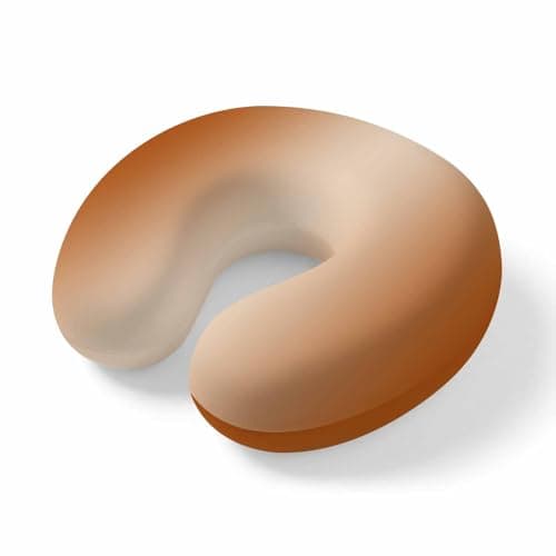 Travel Pillows U-Shaped Neck Pillow Orange Gradient Watercolor Ergonomic Memory Foam Pillow Head Cushion,Burnt Orange Minimalist Style Soft Portable Neck Pillows for Office Airplane Car Train