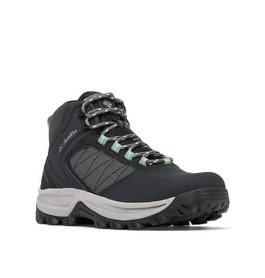 Columbia Womens Transverse Waterproof Hiking Boot, Black/Sage Leaf, 7.5