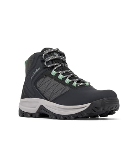 Columbia Womens Transverse Waterproof Hiking Boot, Black/Sage Leaf, 7.5