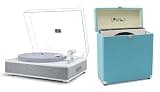 LP&No.1 Record Playe with LED Lighting and Vinyl Record Storage Case