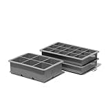 Public Goods Silicone Ice Cube Trays | Large & Small Ice Cube Mold Set of 3 | 100% Food Grade Silicone | BPA Free, Oven & Microwave Safe | For Cocktails, Coffee & Baking | 2 Sizes