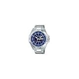 Casio MTD-1085D-2A Men's Analog Watch, Blue Dial, Silver Stainless Steel Band, Day-Date Display, WR 100M
