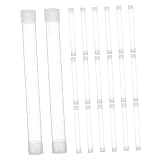 SOIMISS 20pcs Large Flat Thermometer Storage Tube Transparent Protective Round Container Thermometer Holder for Safe and Hygienic Health Monitoring